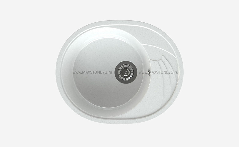 MAXSTONE Мойка глянцевая MS-8 (белый снег) 570*460*200
